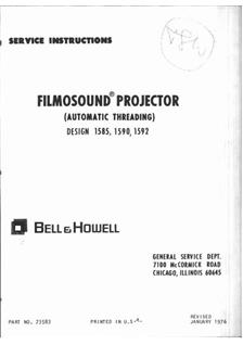Bell and Howell 1585 manual. Camera Instructions.